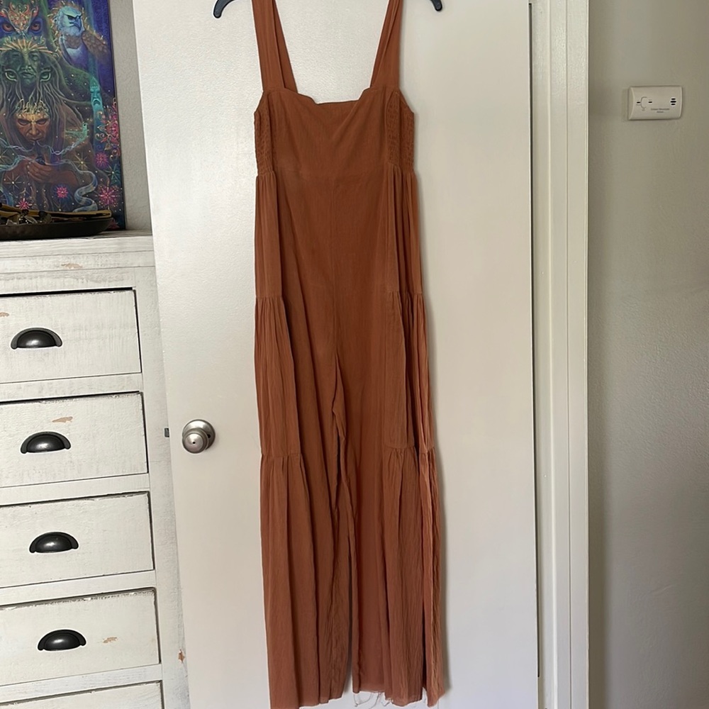 Lush Teracotta wide legged jumpsuit